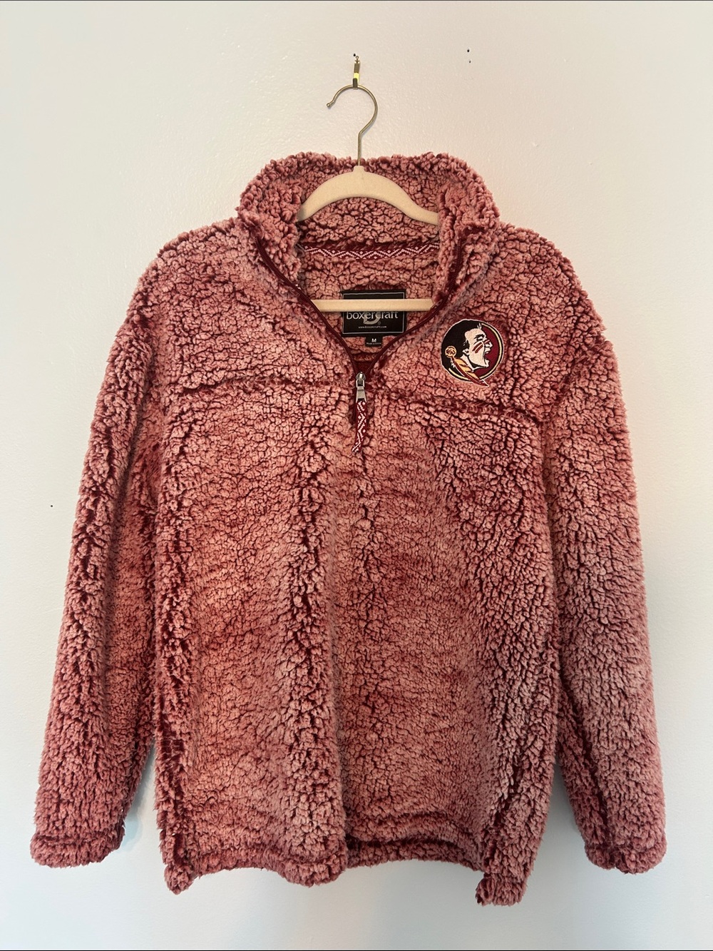 Womens' Plush FSU Zip-Front Jacket - Garnet